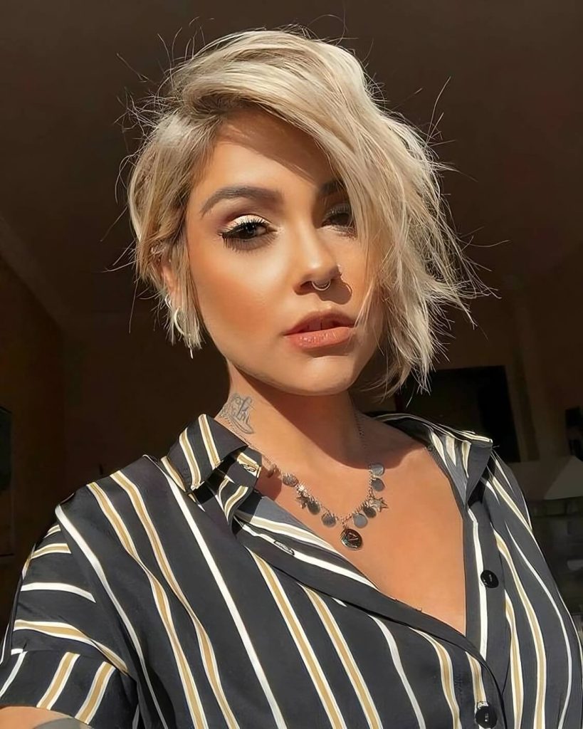 Curly Blonde Pixie