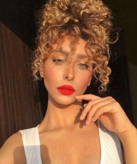Curly Blonde Updo