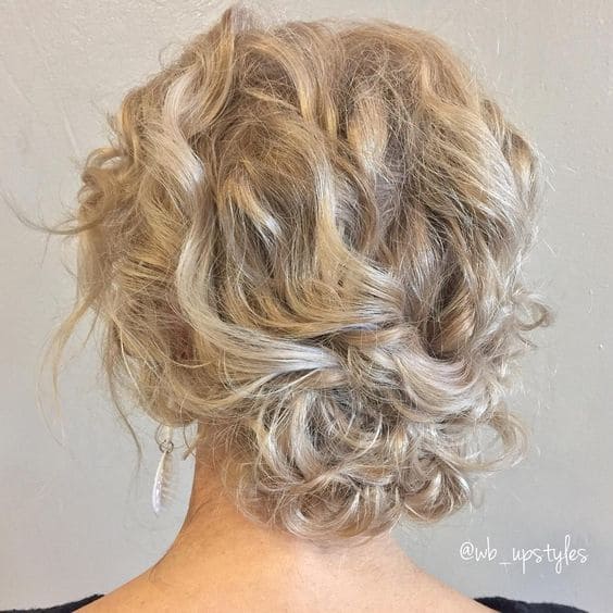 Curly Blonde Updo