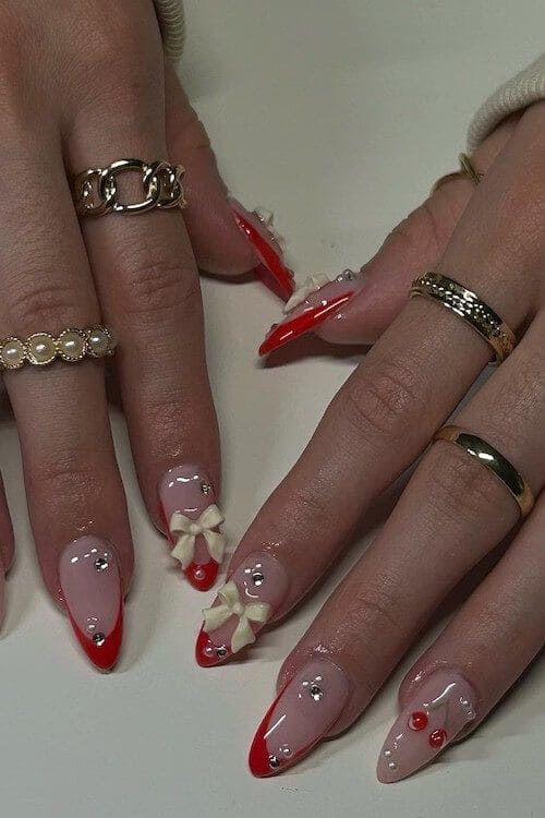Cute Bow Nails
