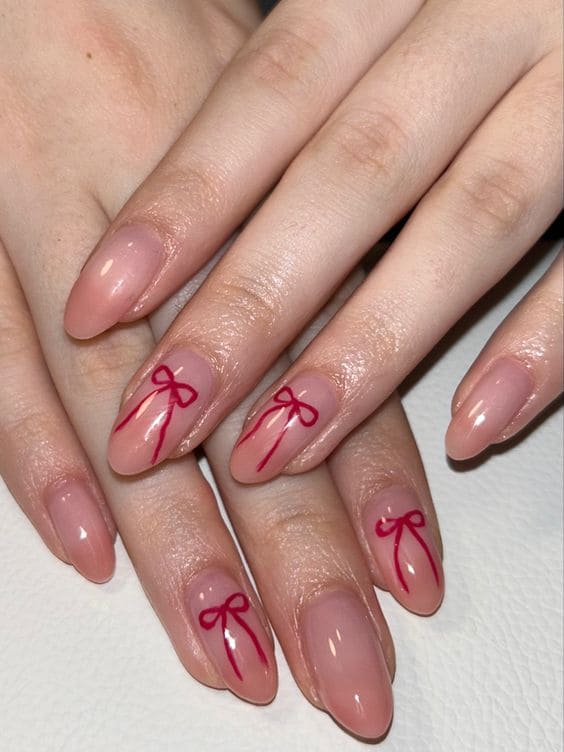 Cute Bow Nails
