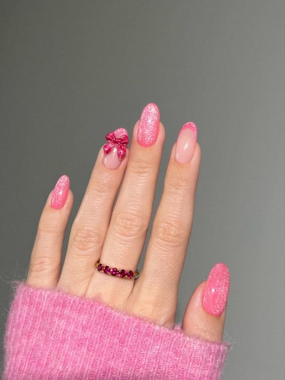Cute Bow Nails