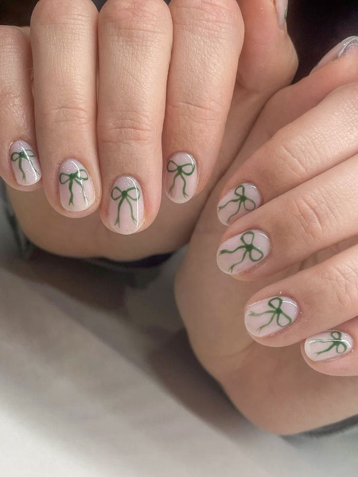 Cute Bow Nails
