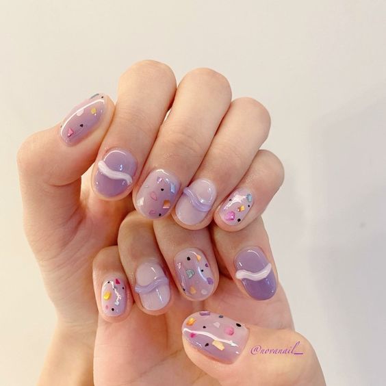 Cute Pastel Jelly Nails2