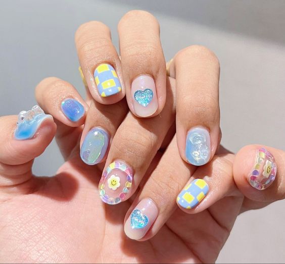 Cute Pastel Jelly Nails7