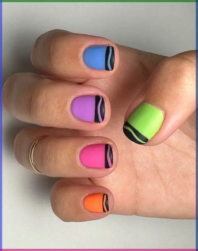 Cute School Supply Nail Art