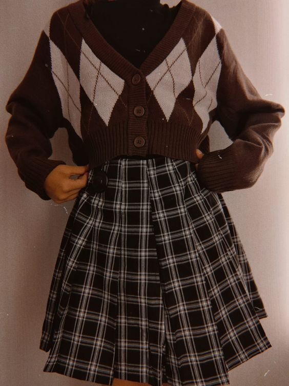 Cute Sweater With Pleated Skirt