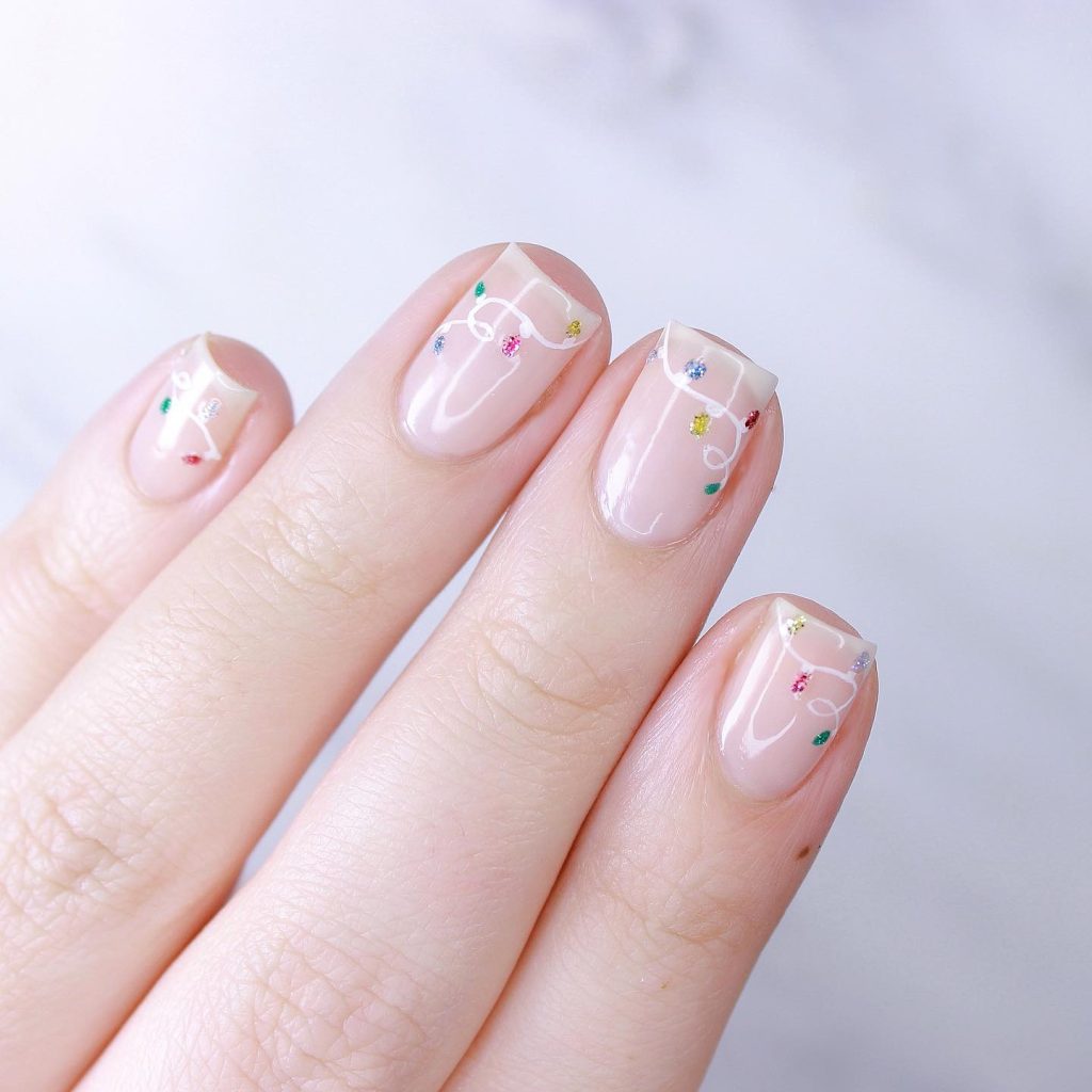Cute White Christmas Nails