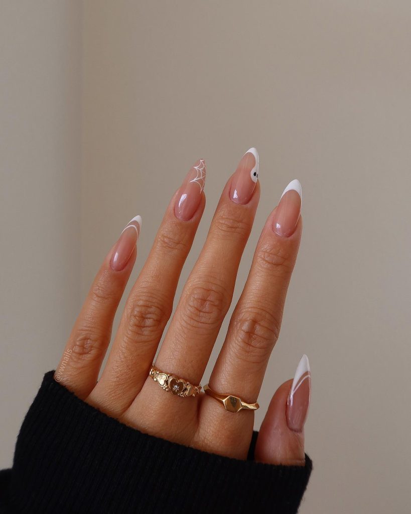  Cute White Ghost Manicure