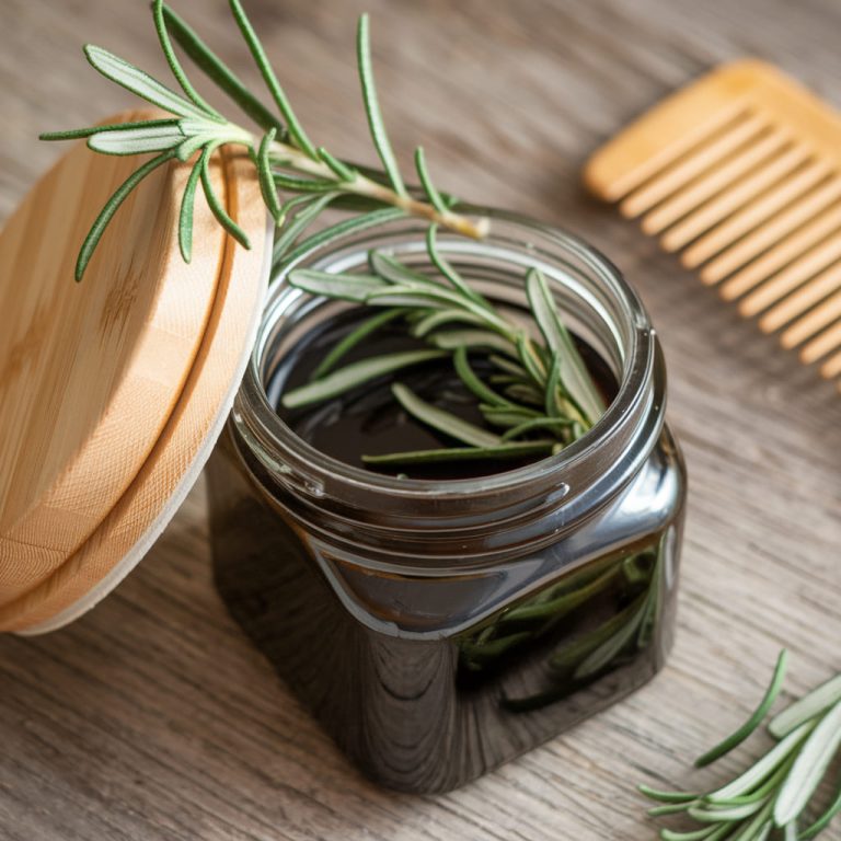 DIY Rosemary Black Oil Hair Mask