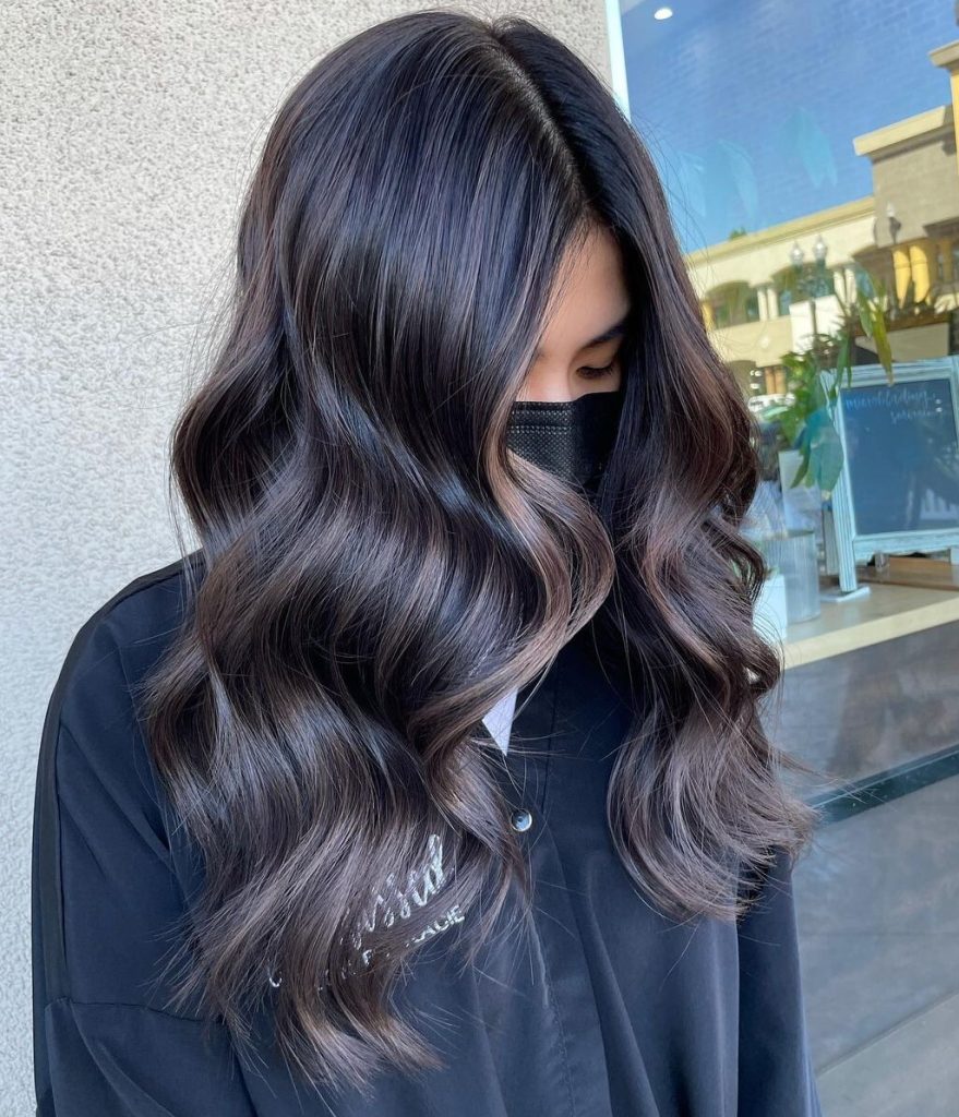 Dark Ash Brown Hair With Beach Waves