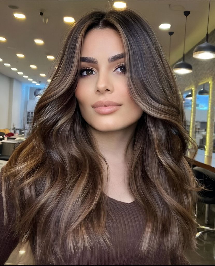 Dark Curls With Subtle Highlights