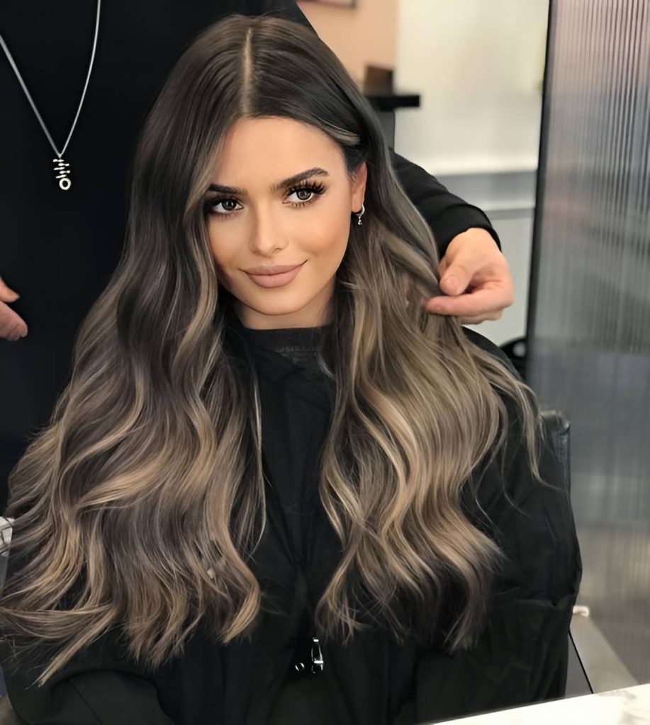 Dark Hair With Ash Brown Ombre