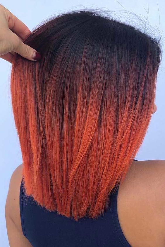 Dark Orange Gradient Ombre