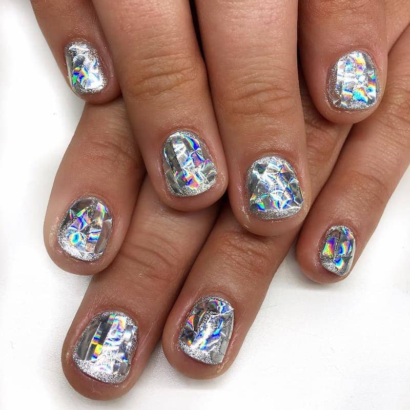 Dazzling Short Nail Art
