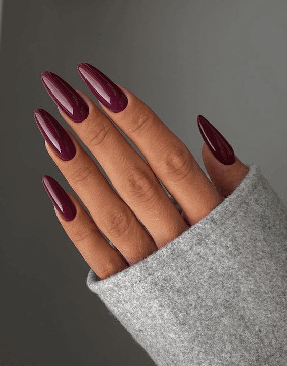 Deep Burgundy On Nails2
