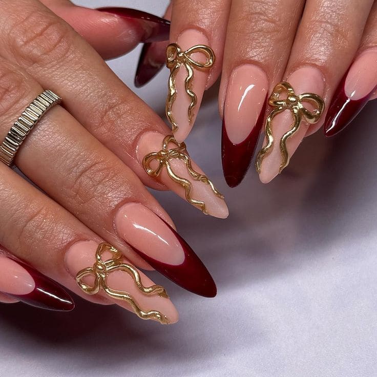 Deep Burgundy On Nails4
