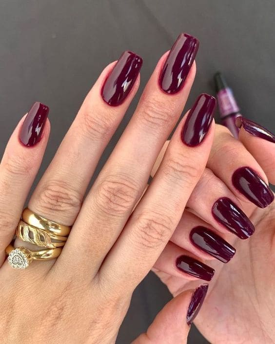 Deep Burgundy On Nails6