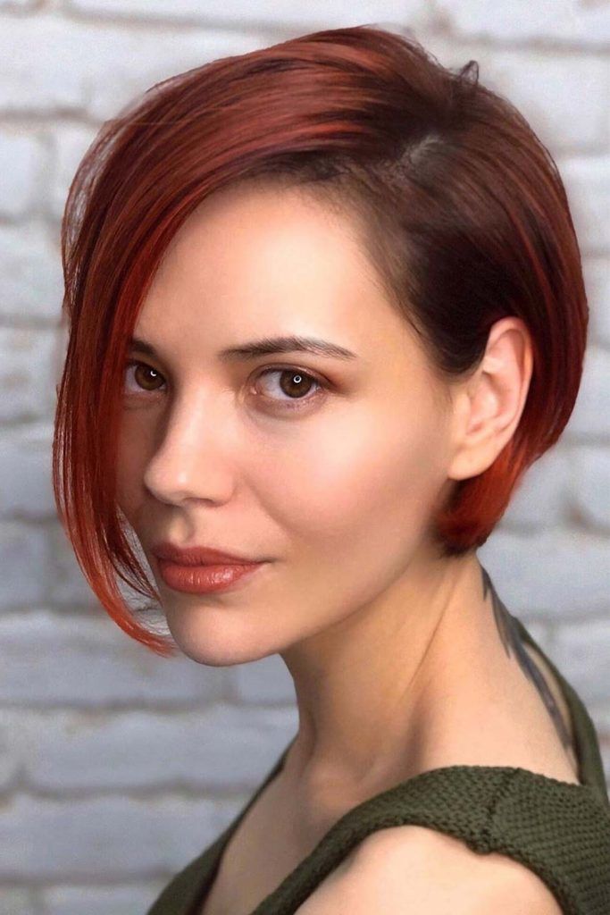 Deep Side Parted Short Bob
