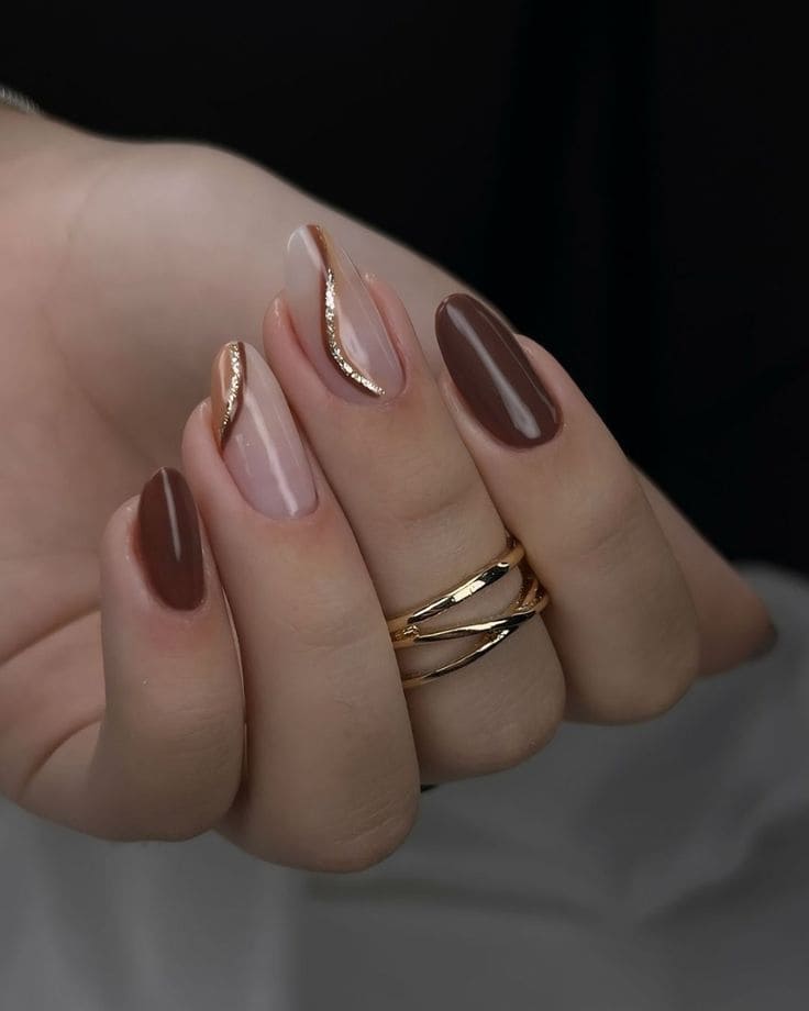 Delicate Fall Nail Art