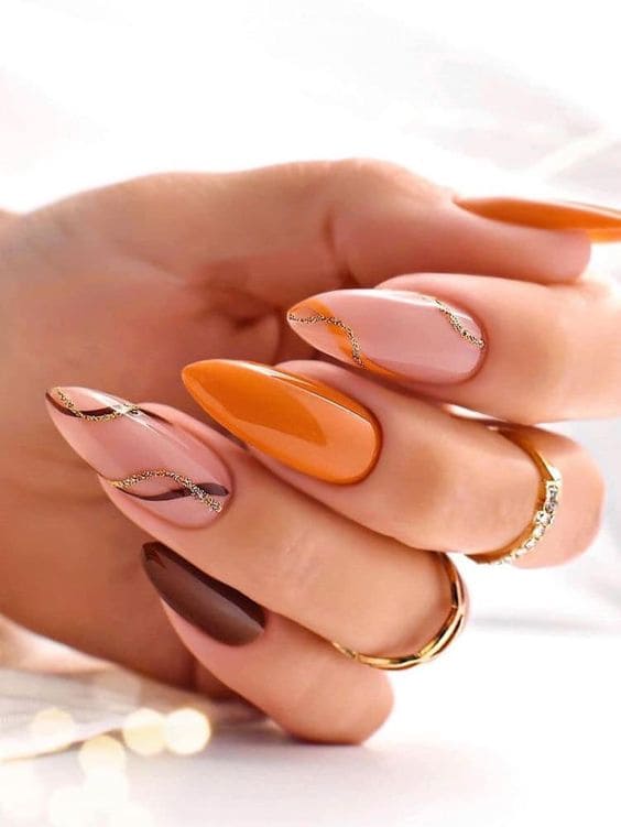 Delicate Fall Nail Art