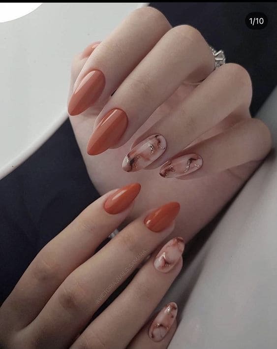 Delicate Fall Nail Art