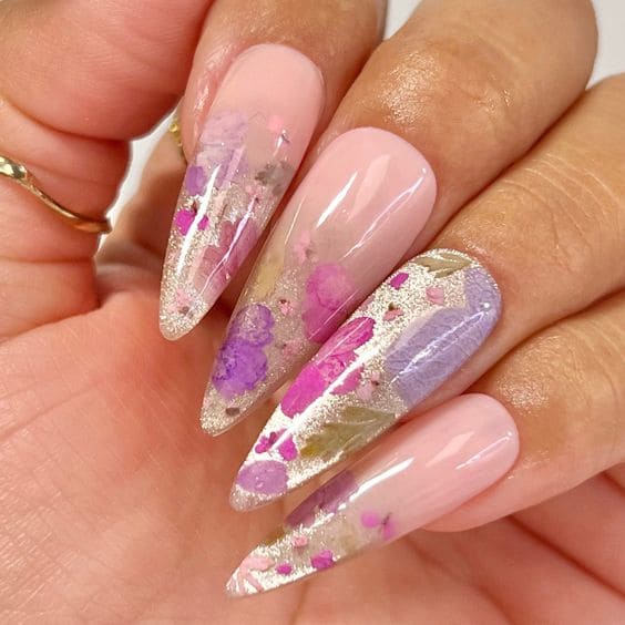 Dried Flower Nail Art4