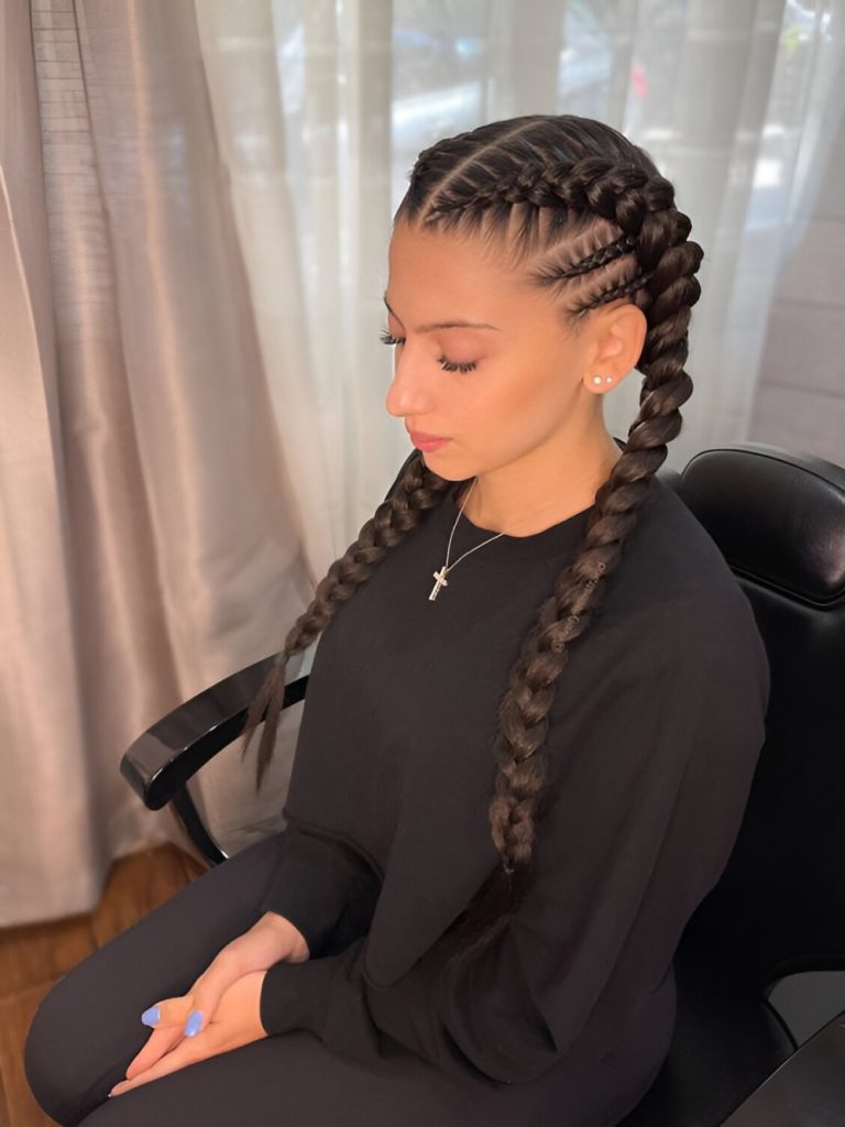 Dutch Braids With A Twist