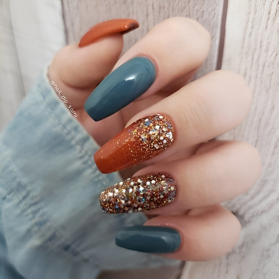 Earthy Tone Autumn Nails