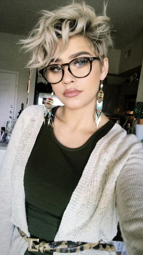 Edgy Long Pixie With Dark Roots