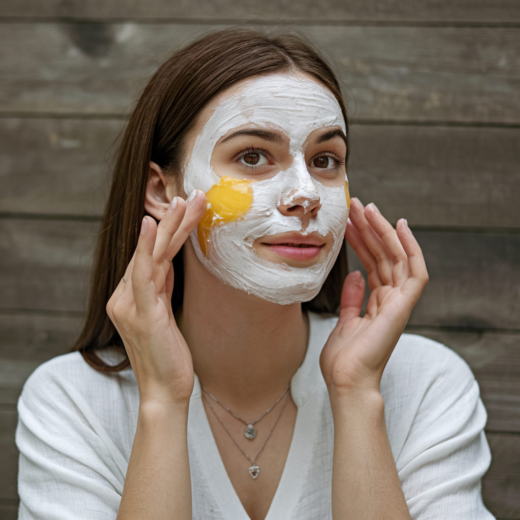 Egg Yolk and Vaseline Hydrating Face Mask
