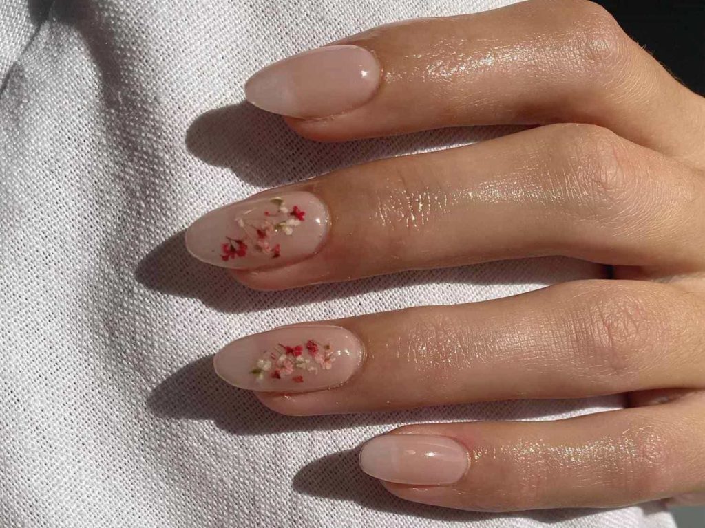 Elegant Flower Nail Design