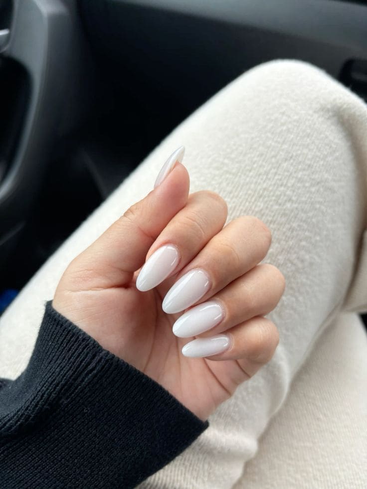 Elegant Milky Nails