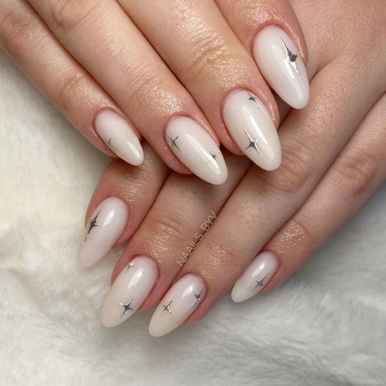 Elegant Milky Nails