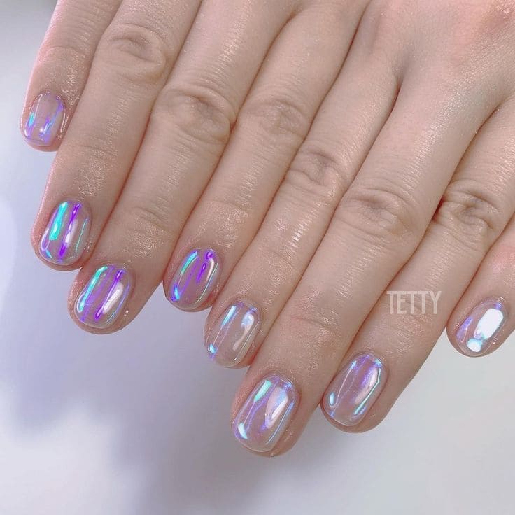 Enchanting Aurora Nail Look