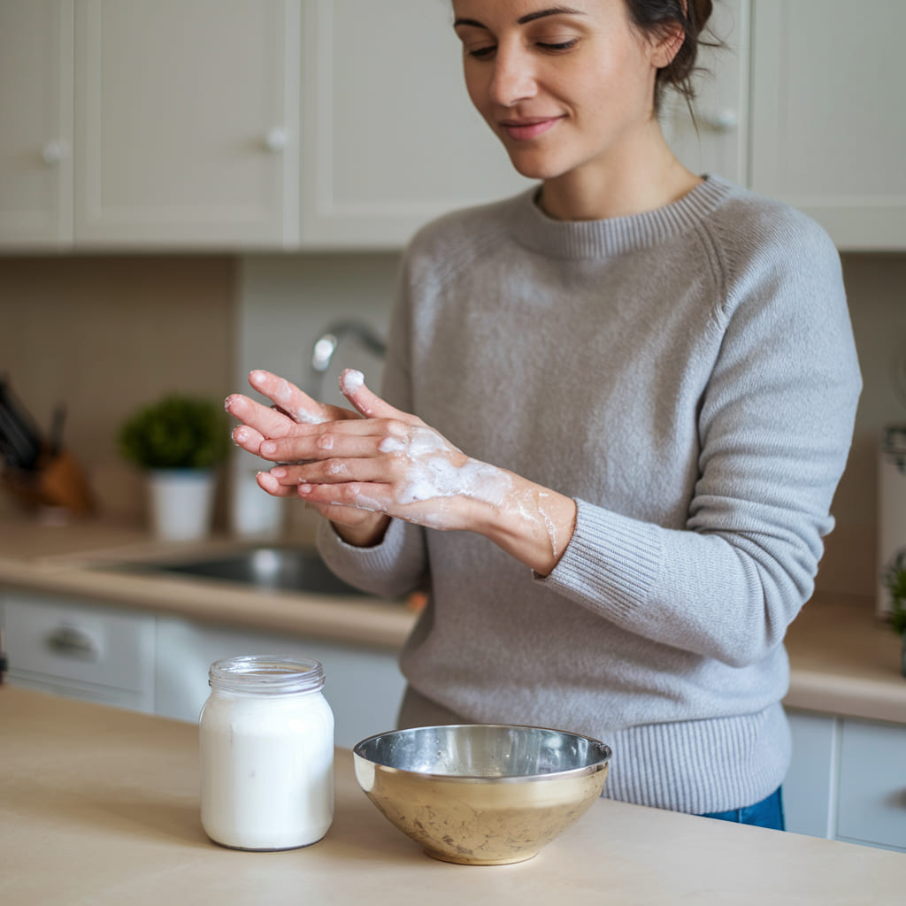 Exfoliating Hand Scrub with Sugar and Coconut Oil