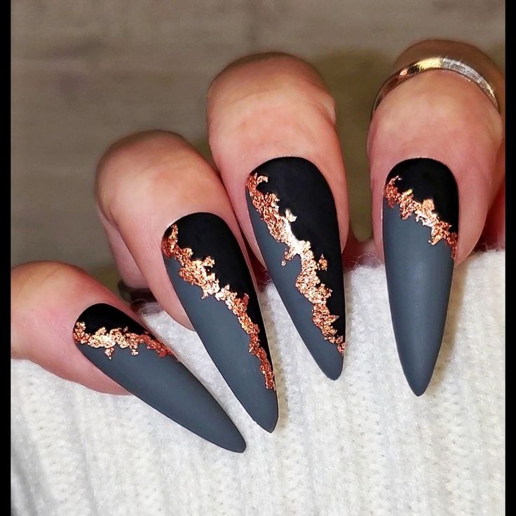  Fancy Grey French Manicure