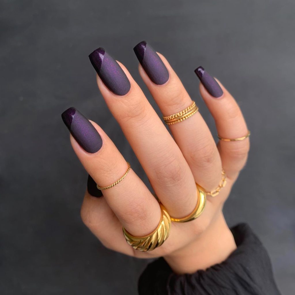 Fancy Purple Vampy Nails