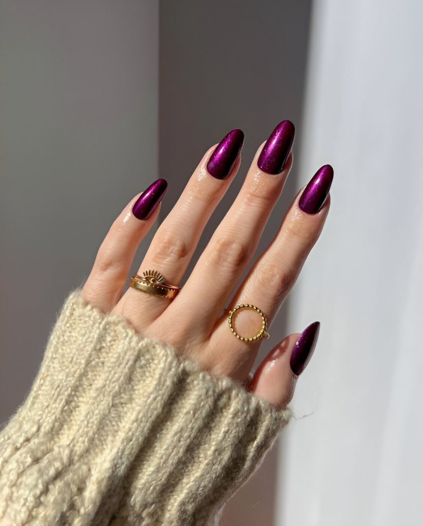 Fancy Purple Vampy Nails