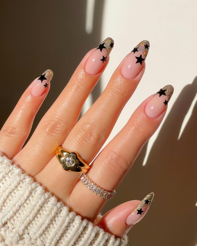 Festive Nail Art New Year's Eve