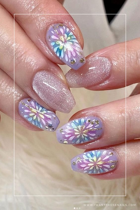 Firework Manicure