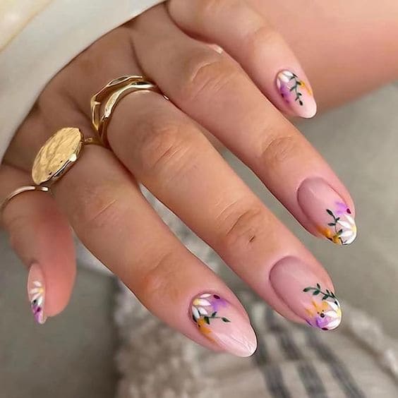 Floral French Tips
