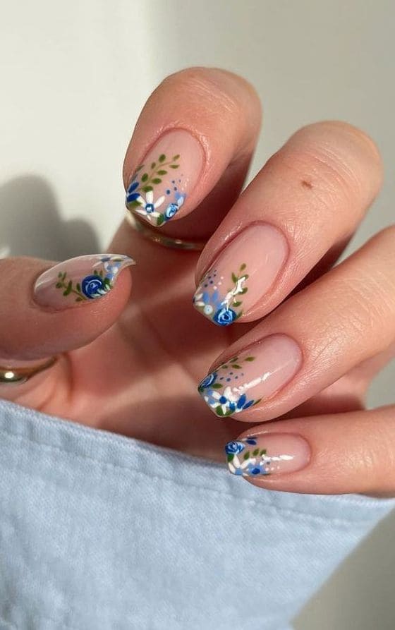 Floral French Tips