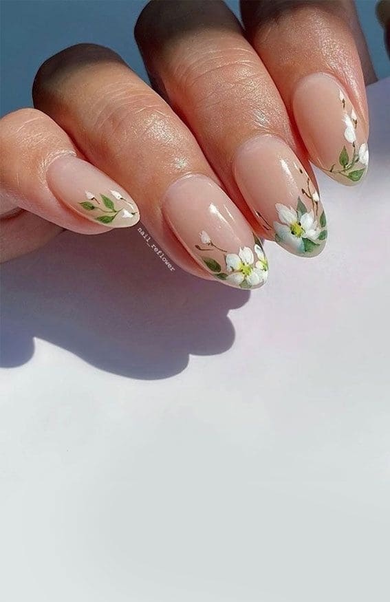 Floral French Tips