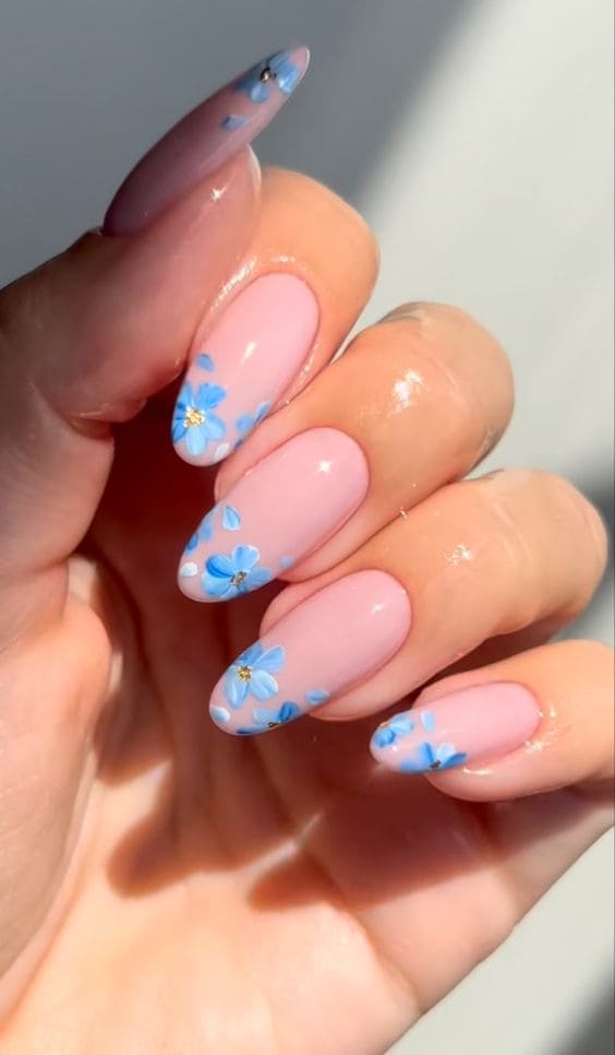Floral French Tips