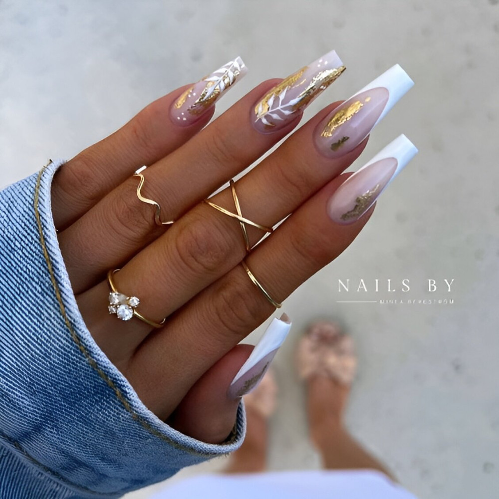 Floral Wedding Nail Designs