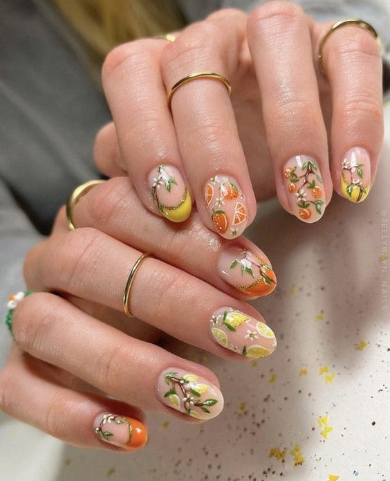 Flower And Fruit Mani
