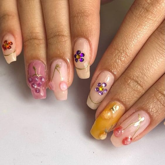 Flower And Fruit Mani