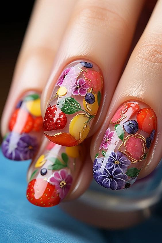 Flower And Fruit Mani
