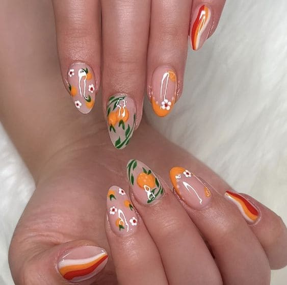 Flower And Fruit Mani